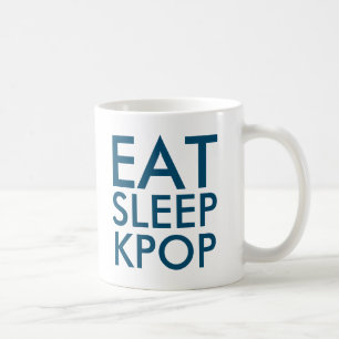 Essen Schlaf Kpop   Musik-Fan-Geschenk navy Kaffeetasse