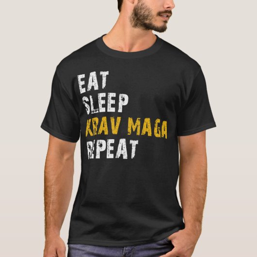 essen Schlaf krav maga T-Shirt (Vorderseite)