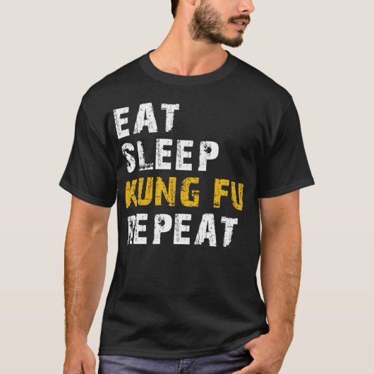 Essen Schlaf kung fu T-Shirt (Vorderseite)