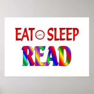 Essen Schlaf lesen Poster