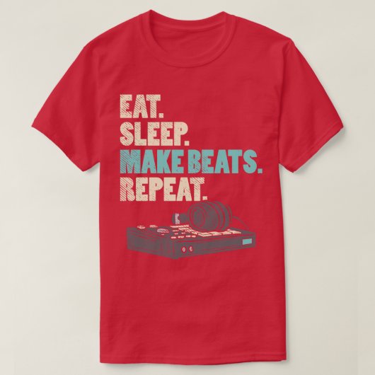 Essen Schlaf machen Beats wiederholen 3 T-Shirt (Design vorne)