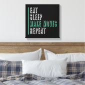 Essen Schlaf machen Bewegung wiederholen - Unterne Leinwanddruck (Insitu (Schlafzimmer))