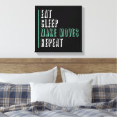 Essen Schlaf machen Bewegung wiederholen - Unterne Leinwanddruck (Insitu (Schlafzimmer))