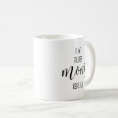 Essen Schlaf Mama Zitat Kaffeetasse (VorderseiteRechts)