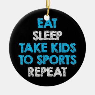 Essen Schlaf nehmen Kinder zum Sport Wiederholung  Keramik Ornament