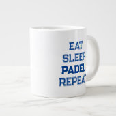essen Schlaf Padel wiederholen Padel Player einfac Jumbo-Tasse (Vorderseite Rechts)