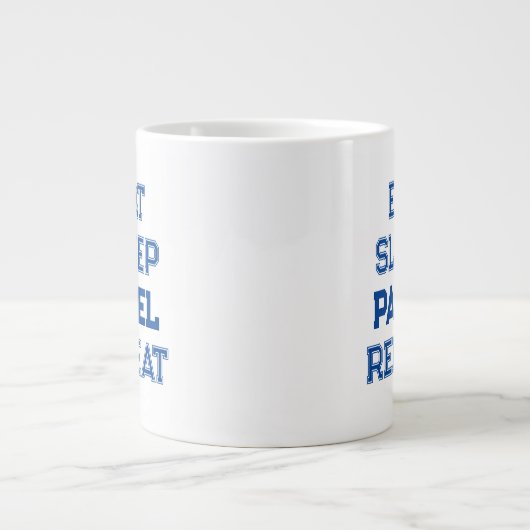 essen Schlaf Padel wiederholen Padel Player einfac Jumbo-Tasse (Vorderseite)
