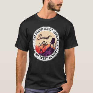 Essen Schlaf Pfadfinder Wiederholung Bestes Pfad T-Shirt