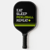 Essen Schlaf Pickleball Wiederholen Lustig  Schläger (Rückseite)