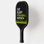 Essen Schlaf Pickleball Wiederholen Lustig  Schläger (Links)
