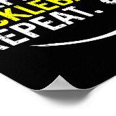 Essen Schlaf Pickleball wiederholen  Poster (Ecke)