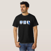 Essen Schlaf Purr - Blau T-Shirt (Vorne ganz)