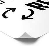 Essen Schlaf Reconcile Wiederholung Funny Accounti Poster (Ecke)