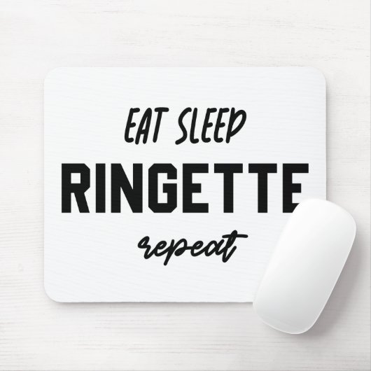 Essen Schlaf Ringette Wiederholung Ringette Player Mousepad (Mit Mouse)