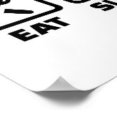 Essen Schlaf Rugby Poster (Ecke)