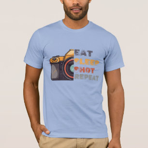 Essen Schlaf Schuss Wiederholung Vintage T-Shirt