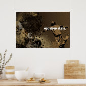 Essen. Schlaf. Skate. Plakat (Küche)