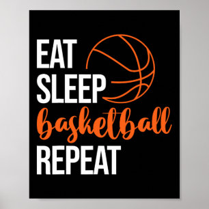 Essen Schlaf Sketll Wiederholen Spaß Sport Motivat Poster