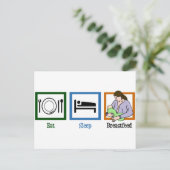 Essen Schlaf Stillen Stillen Postkarte (Stehend Vorderseite)