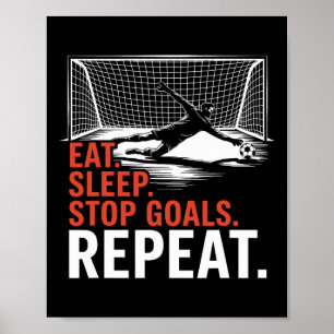 Essen Schlaf Stopp Ziel Wiederholen, Trainerteam u Poster