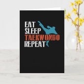 Essen Schlaf Taekwondo wiederholen Karte (Gelbe Blume)