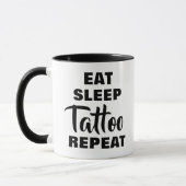 Essen Schlaf Tattoo wiederholen Kaffee Tasse für K (Links)
