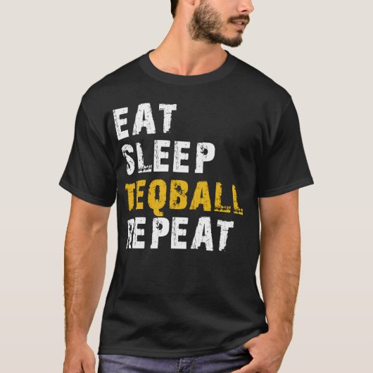 Essen Schlaf Teqball T-Shirt (Vorderseite)