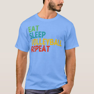 ESSEN SCHLAF VOLLEYBALL WIEDERHOLEN lustig vintage T-Shirt
