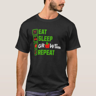 ESSEN Schlaf Wachsen Mein Garten Wiederholen Junge T-Shirt