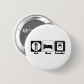 Essen Schlaf Wäsche Button (Vorne & Hinten)