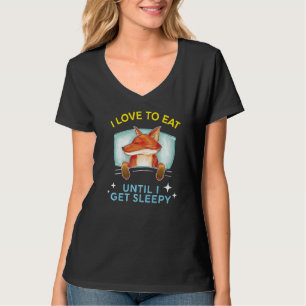 essen Schlaf wiederholen niedliche Träumerei Fox T-Shirt