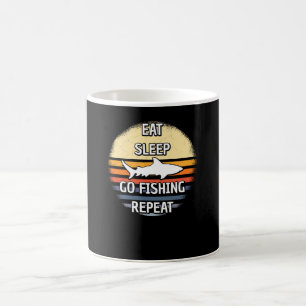 Essen Schlafen Angeln Wiederholen Kaffeetasse