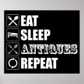 Essen. Schlafen. Antiquitäten. Wieder von vorne Poster (Vorne)