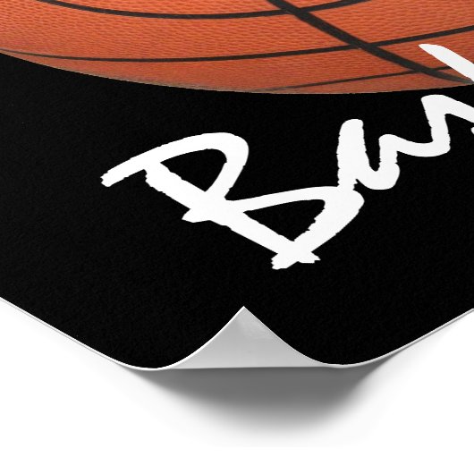 Essen, schlafen, atmen...Basketball. Poster (Ecke)