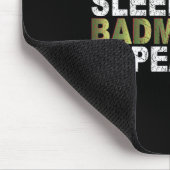 Essen Schlafen Badminton Wiederholen Mousepad (Ecke)