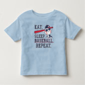 Essen. Schlafen. Baseball. RepeatT-Shirt Kleinkind T-shirt (Vorderseite)