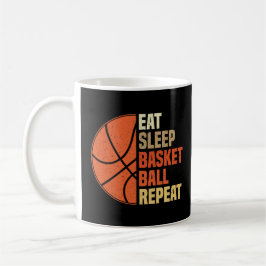 Essen, schlafen, Basketball, wiederholen Kaffeetasse
