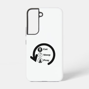 essen schlafen beten wiederholen samsung galaxy hülle