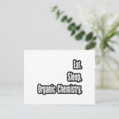 Essen. Schlafen. Bio Chemie. Postkarte (Stehend Vorderseite)