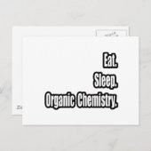 Essen. Schlafen. Bio Chemie. Postkarte (Vorne/Hinten)