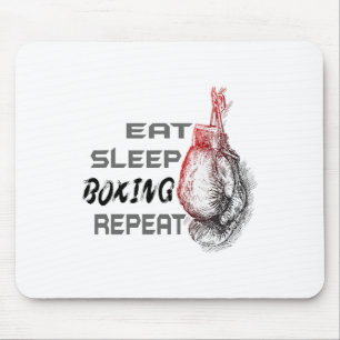 Essen Schlafen Boxen Wiederholen Boxenthusiast Mousepad