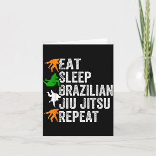 Essen Schlafen Brasilianisches Jiu Jitsu Wiederhol Karte