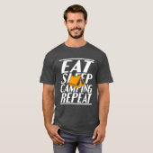 essen schlafen Camping Junge T-Shirt (Vorne ganz)