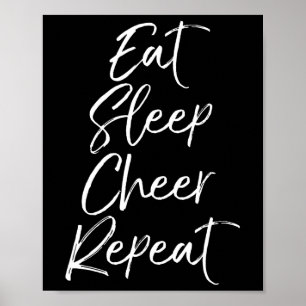 Essen Schlafen Cheer Wiederholen Passende Cheerlea Poster