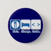 essen schlafen code (html) button (Vorderseite)