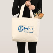 essen schlafen code (html) jumbo stoffbeutel (Vorderseite (Produkt))