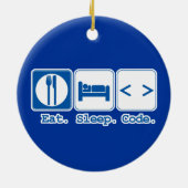 essen schlafen code (html) keramikornament (Hinten)