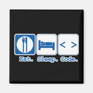 essen schlafen code (html) magnet