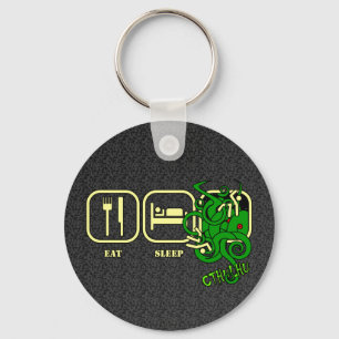 Essen - Schlafen - Cthulhu Keyring Schlüsselanhänger