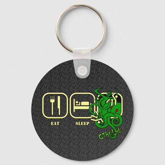 Essen - Schlafen - Cthulhu Keyring Schlüsselanhänger (Vorderseite)